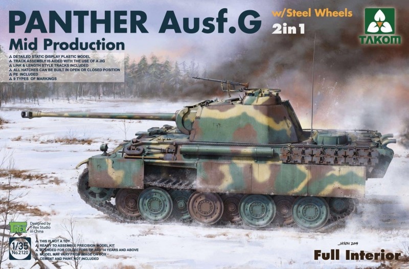 2120  техника и вооружение  Panther Ausf. G Mid Production w/Steel Wheels  (1:35)
