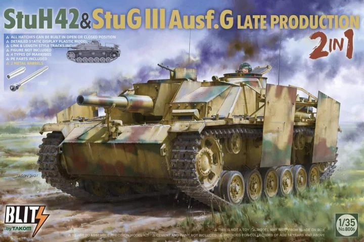 8006  техника и вооружение  StuH42 & Stug III Ausf.G Late Production  (1:35)