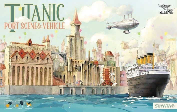 SL002  флот  Titanic Port Scene & vehicles
