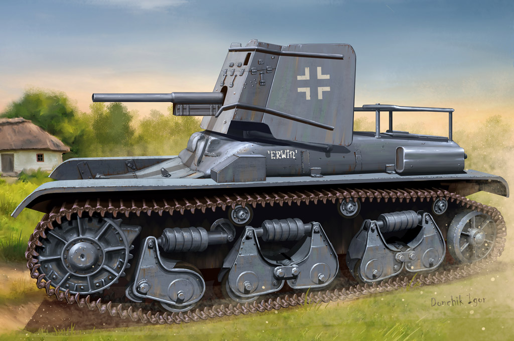 83895  техника и вооружение  German 3.7cm Pak 35/36 auf Pz.Kpfw 35R(f)  (1:35)