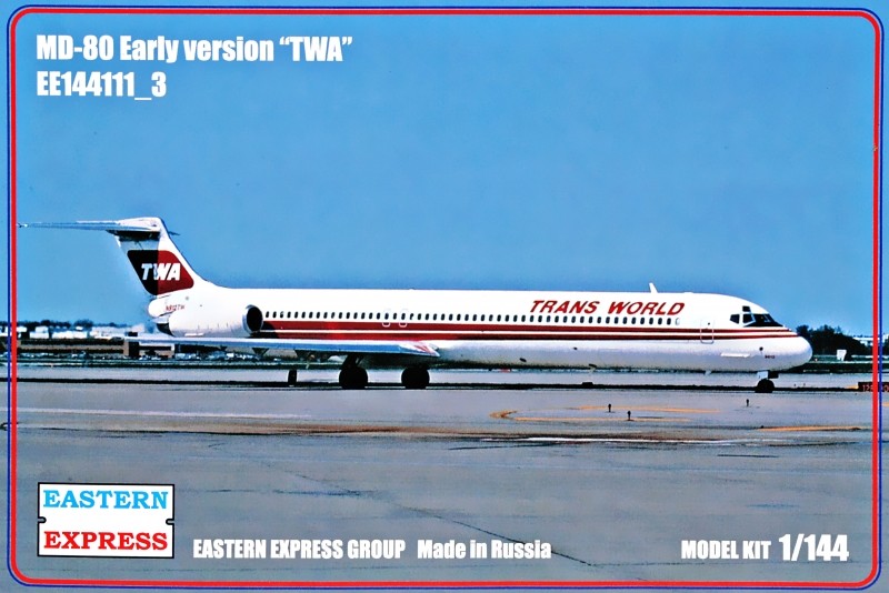 144111-3  авиация  MD-80 Early version "TWA" (1:144)