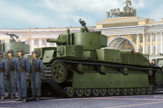 83854  техника и вооружение  Soviet T-28E Medium Tank  (1:35)