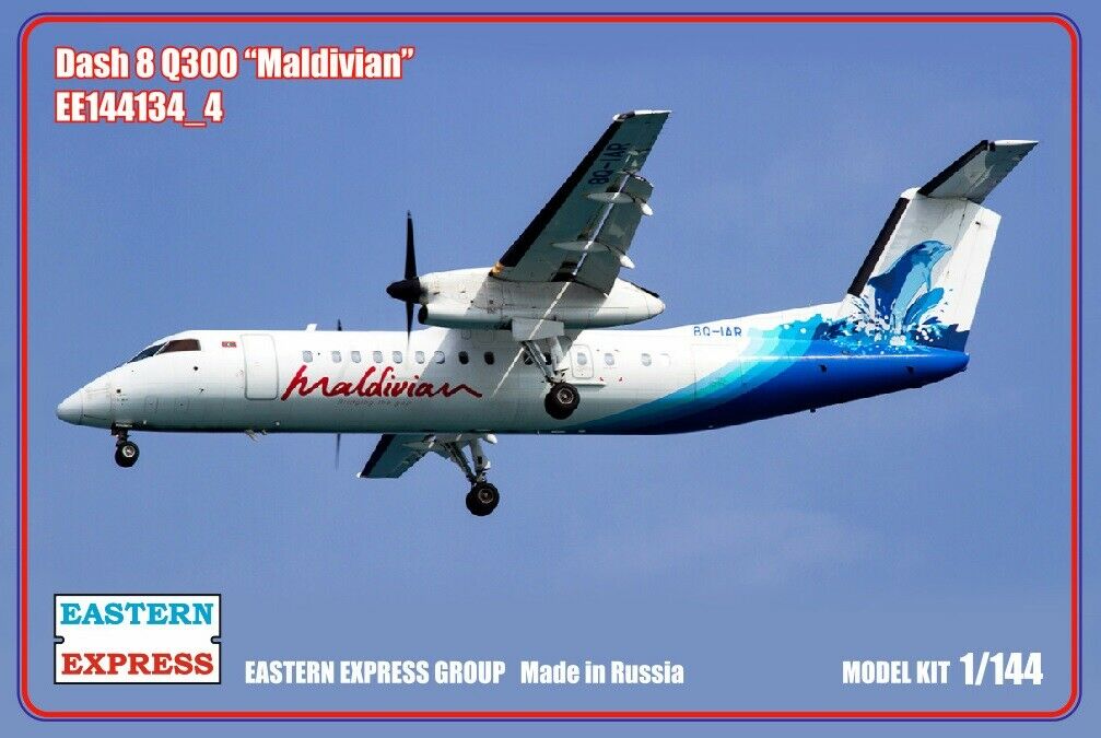 144134-4  авиация  Dach 8 Q300  Maldivian (1:144)