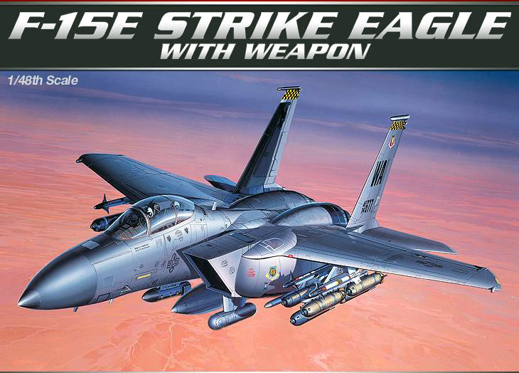 12264  авиация  F-15E Strike Eagle с вооружением (1:48)