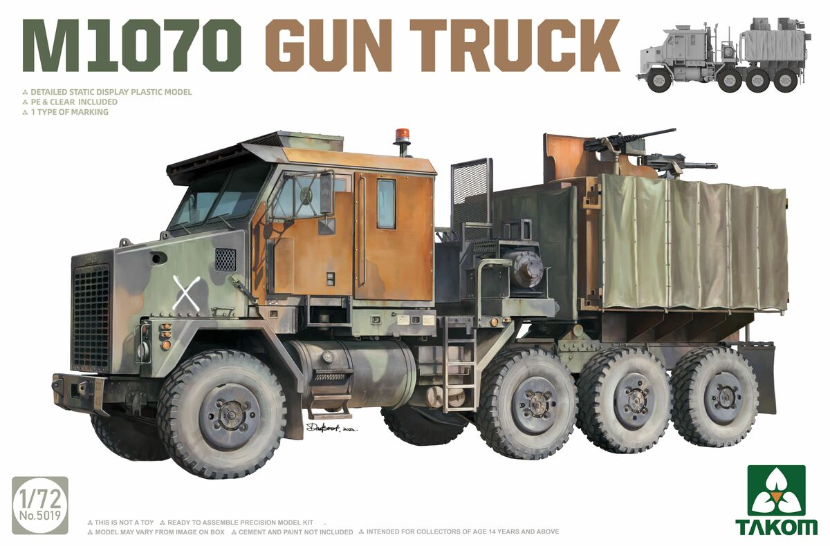 5019  техника и вооружение   М1070 Gun Truck  (1:72)