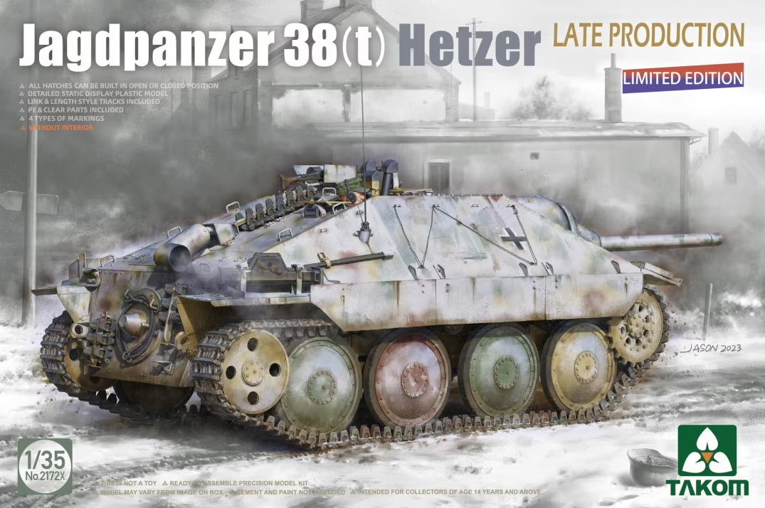 2172X  техника и вооружение  Jagdpanzer 38(t) Hetzer Late Limited Edition (Without Interior)  (1:35)