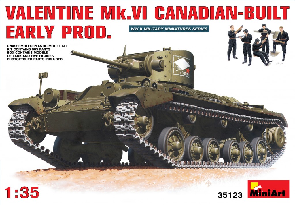 35123  техника и вооружение  VALENTINE Mk. VI CANADIAN – BUILT EARLY PROD.  (1:35)