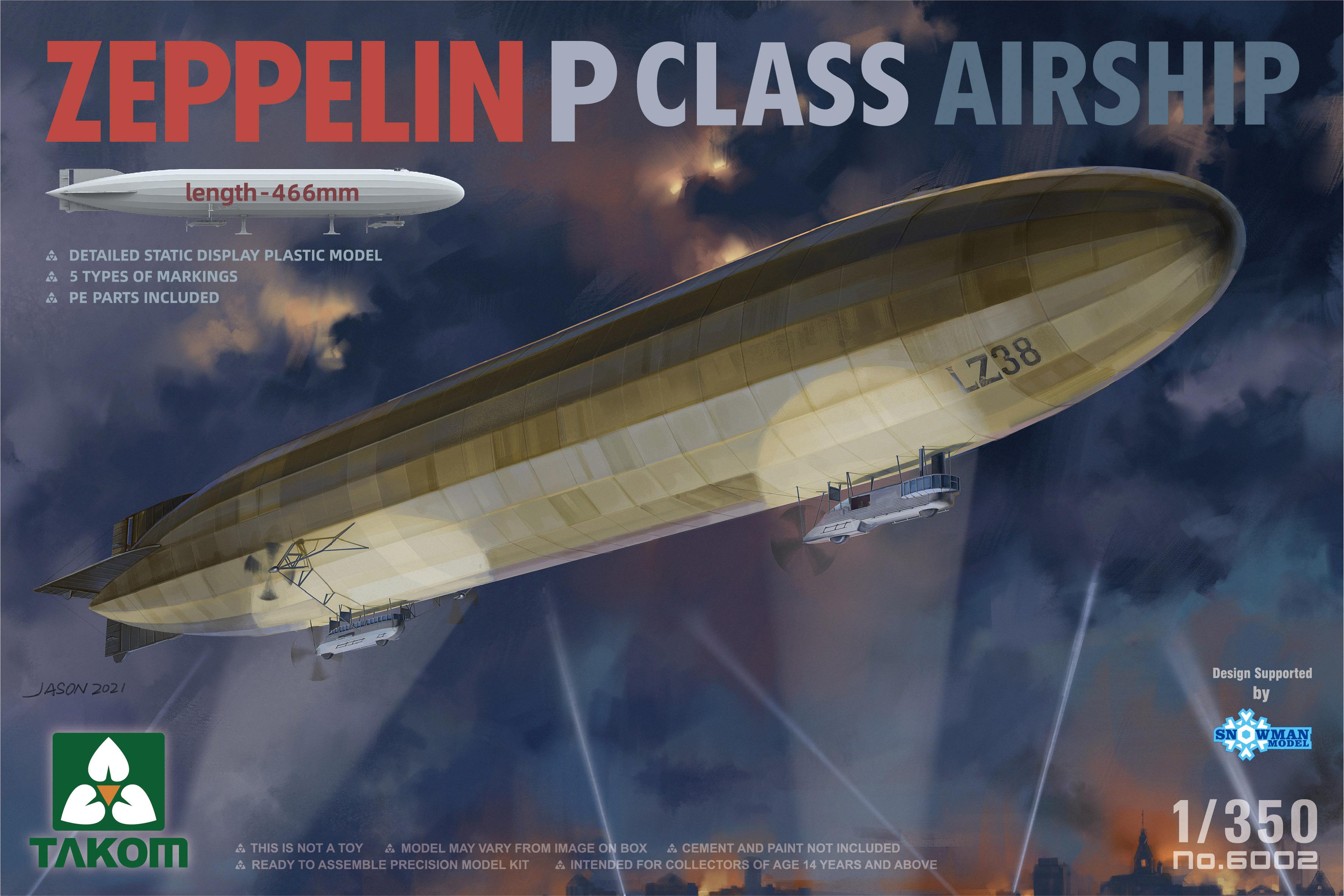 6002  авиация  Дирижабль Zeppelin P-class  (1:350)