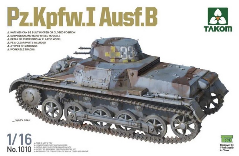 1010  техника и вооружение  Pz.I Ausf.B  (1:16)