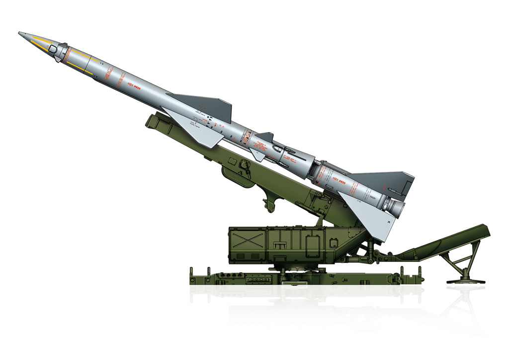 82933  техника и вооружение  Sam-2 Missile with Launcher Cabin   (1:72)
