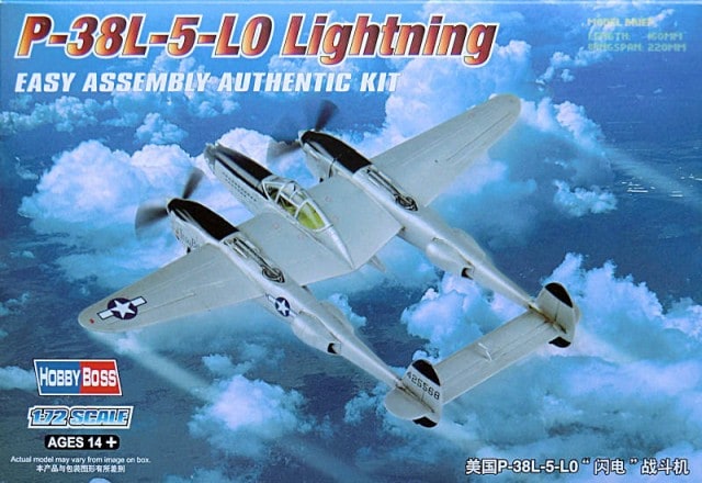 80284  авиация  P-38L-5-L0 Lightning (1:72)