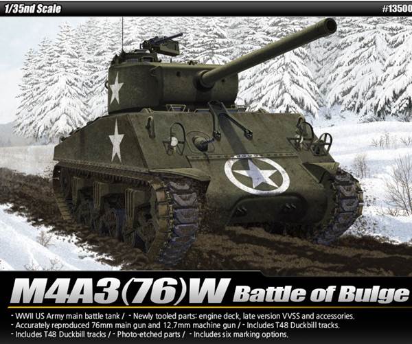 13500  техника и вооружение  M4A3(76)W Battle of the Bulge  (1:35)