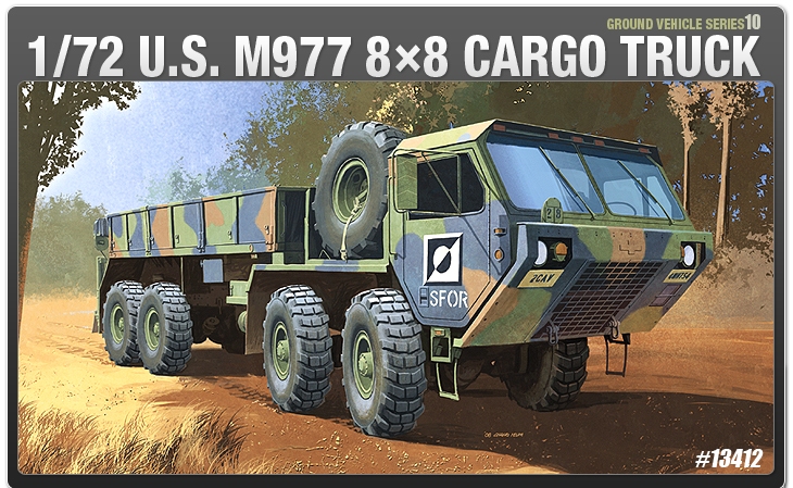 13412  техника и вооружение  U.S. M977 8x8 Cargo Truck  (1:72)