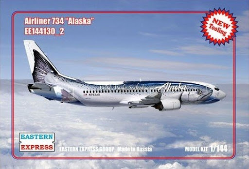 144130-2  авиация  Airliner 734 Alaska (1:144)