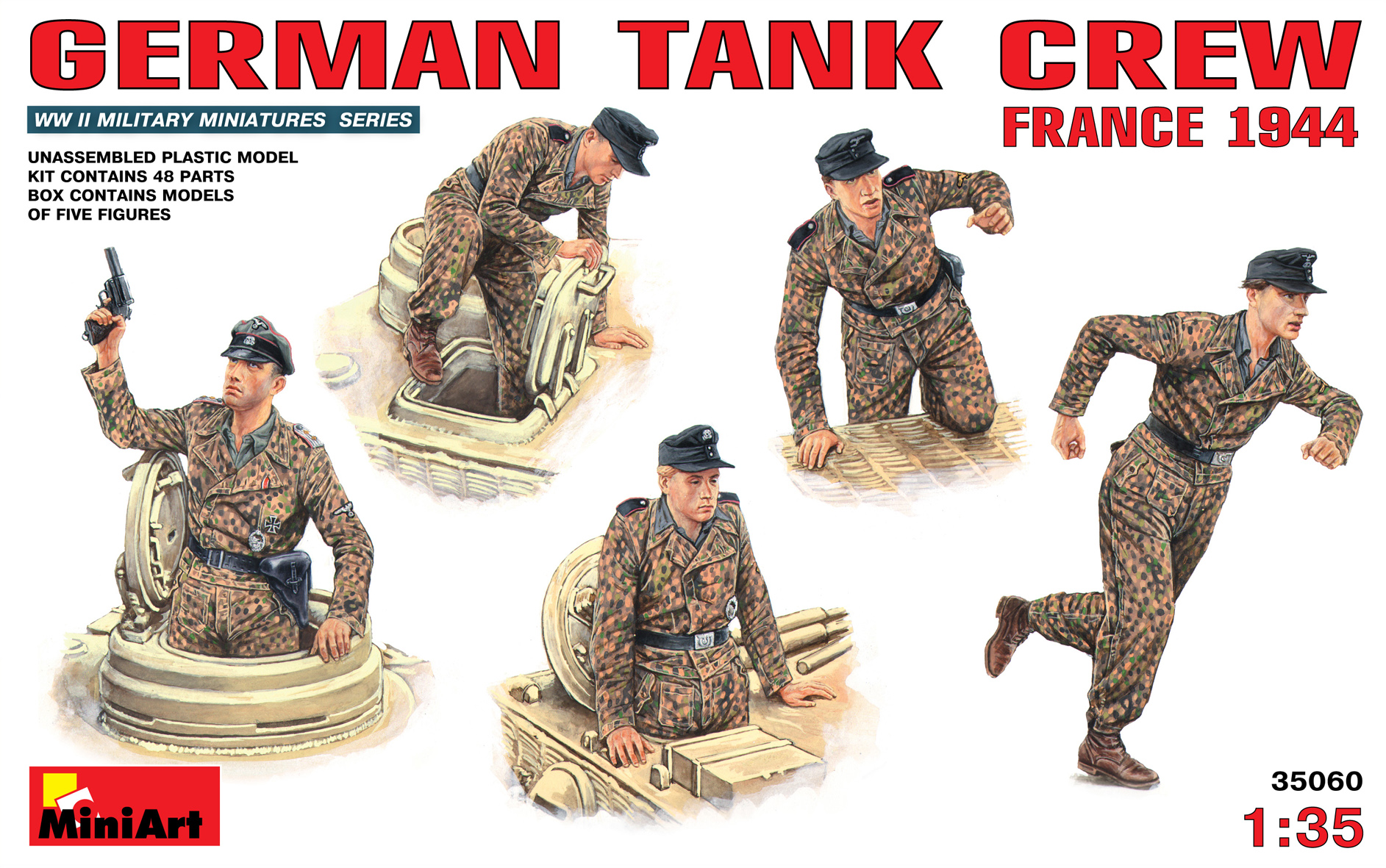 35060  фигуры  GERMAN TANK CREW (FRANCE 1944)  (1:35)