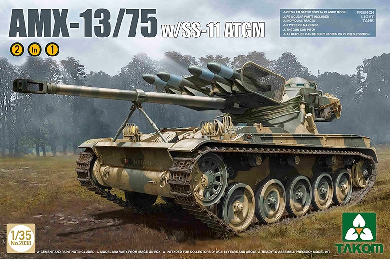 2038  техника и вооружение  AMX-13/75 SS-11 ATGM   (1:35)