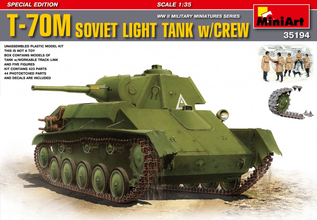 35194  техника и вооружение  T-70M SOVIET LIGHT TANK w/CREW SPECIAL EDITION  (1:35)