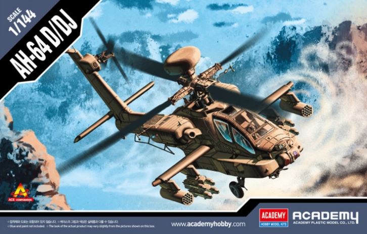 12625  авиация  AH-64D/DJ Apache  (1:144)