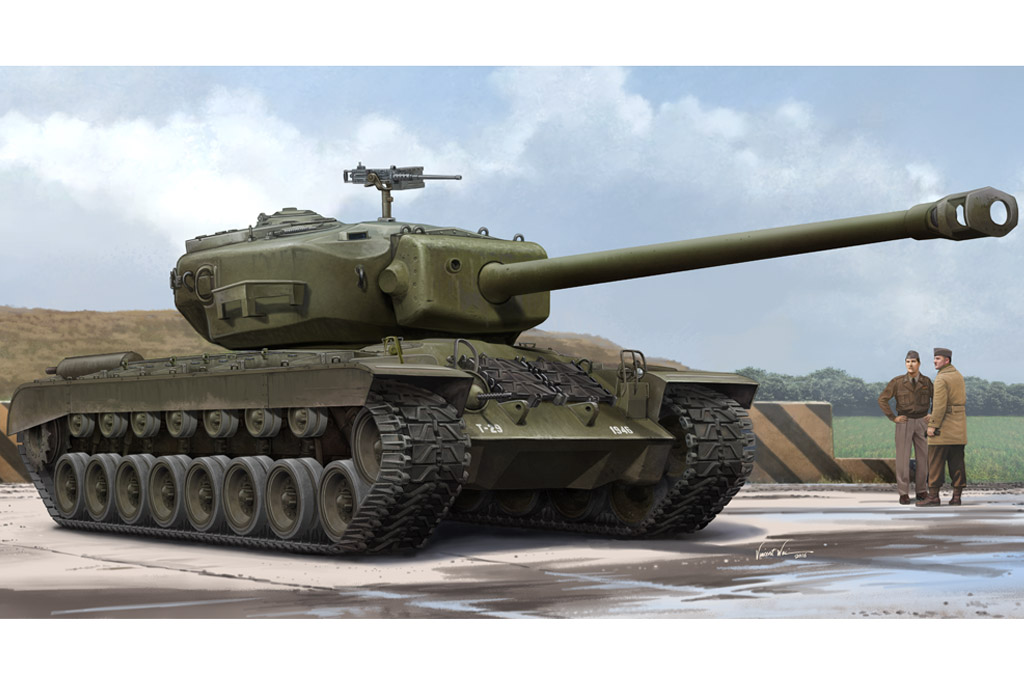 84510  техника и вооружение  US T29E1 Heavy Tank  (1:35)