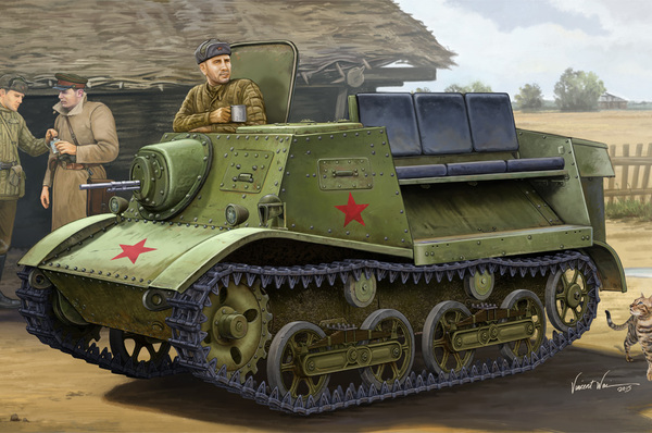 83847  техника и вооружение  тягач T-20 Armored Tractor Komsomolets 1938  (1:35)