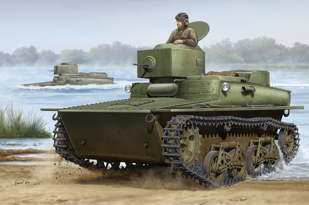 83818  техника и вооружение  Soviet T-37 Amphibious Light Tank Early  (1:35)