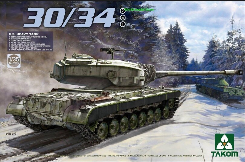 2065  техника и вооружение  30/34 U. S. Heavy Tank  (1:35)