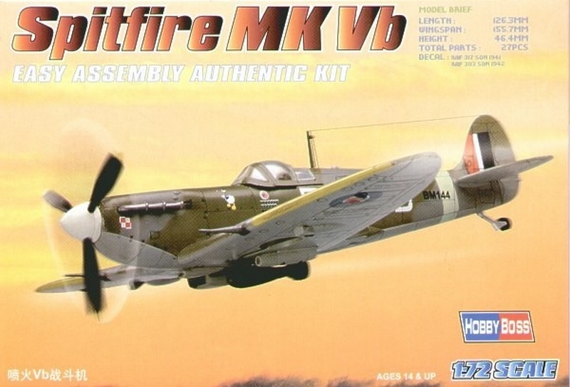 80212  авиация  Spitfire MK Vb  (1:72)