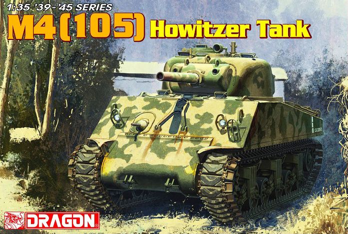 6548  техника и вооружение  M4(105) Howitzer Tank (1:35)