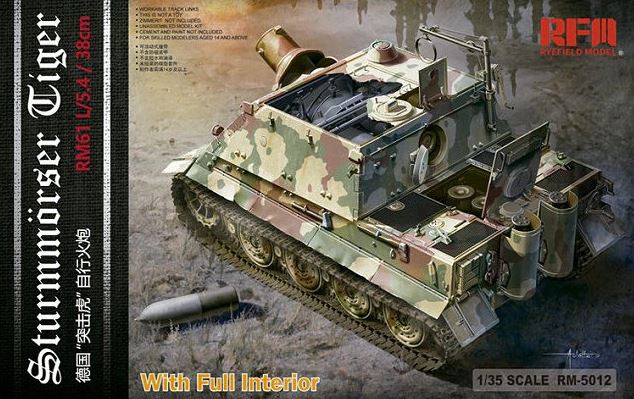 RM-5012  техника и вооружение  САУ  Sturmmörser Tiger RM61 L/5,4 / 38 cm  (1:35)