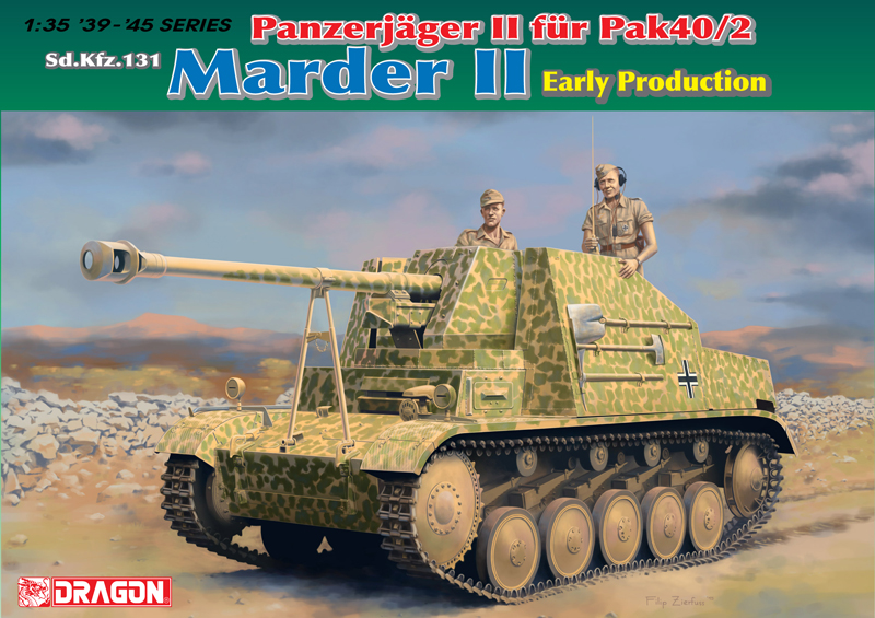 6769  техника и вооружение  САУ Panzerjager II fur Pak40/2,Sd.Kfz131 MarderII Early Production(1:35)
