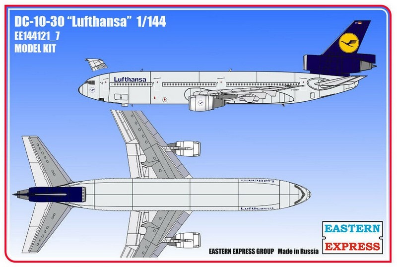 144121_7  авиация  DC-10-30 Lufthansa (1:144)
