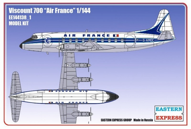 144138_1  авиация  Viscount 700 Air France (1:144)