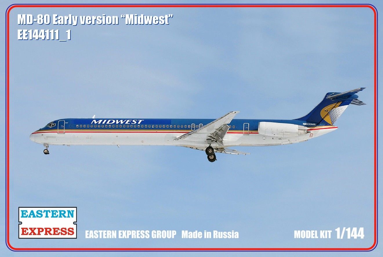 144111-1  авиация  MD-80 Early version "Midwest" (1:144)