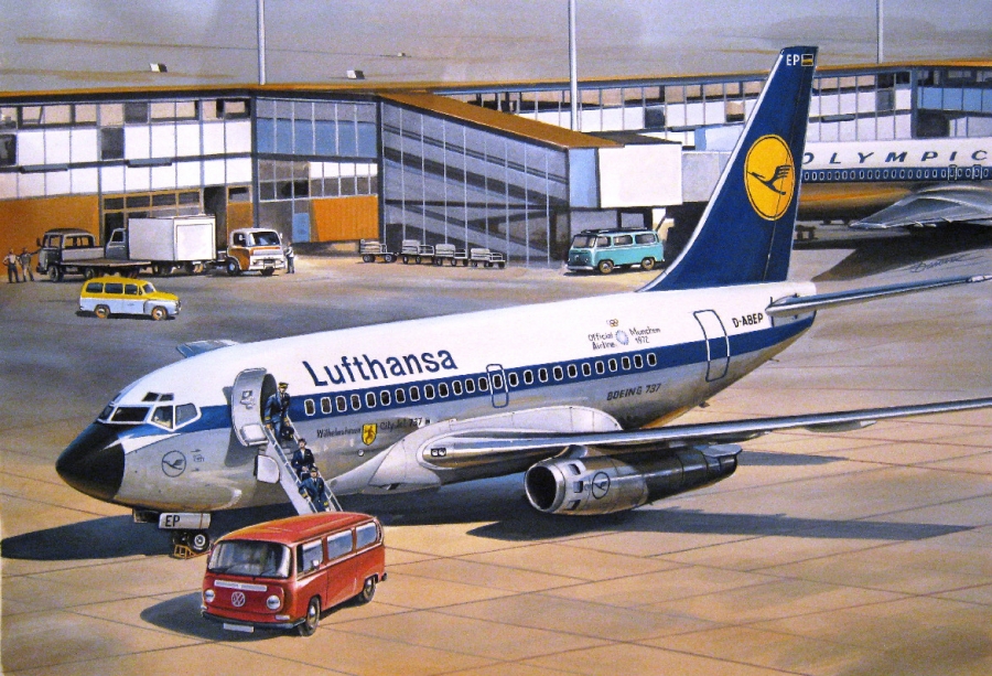 14415  авиация  Б-731 Lufthansa (1:144)