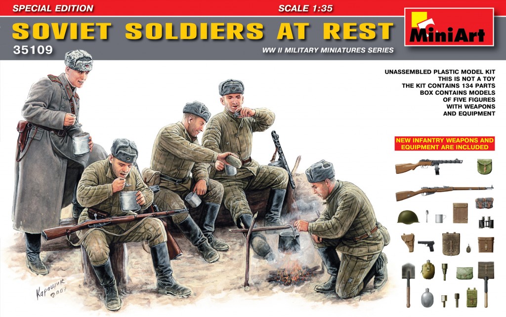 35109  фигуры  SOVIET SOLDIERS AT REST SPECIAL EDITION  (1:35)