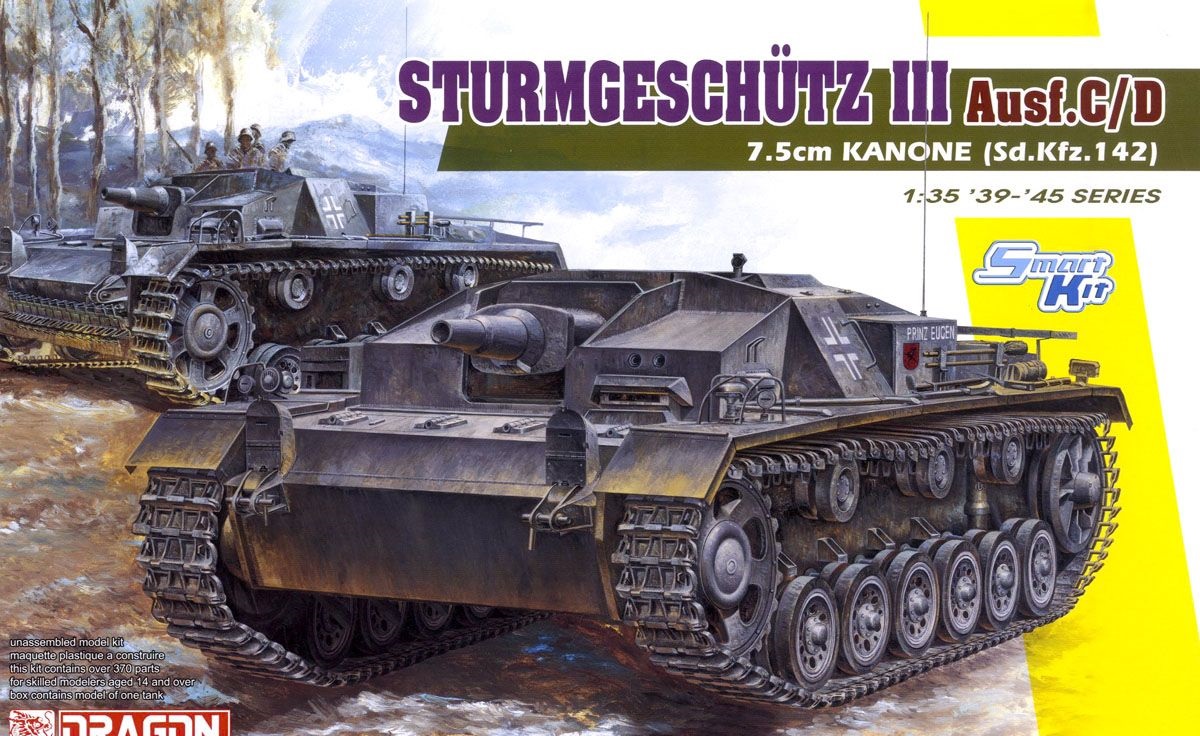 6851  техника и вооружение  Sturmgeschütz III Ausf C/D 7.5cm KANONE (SdKfz 142)  (1:35)
