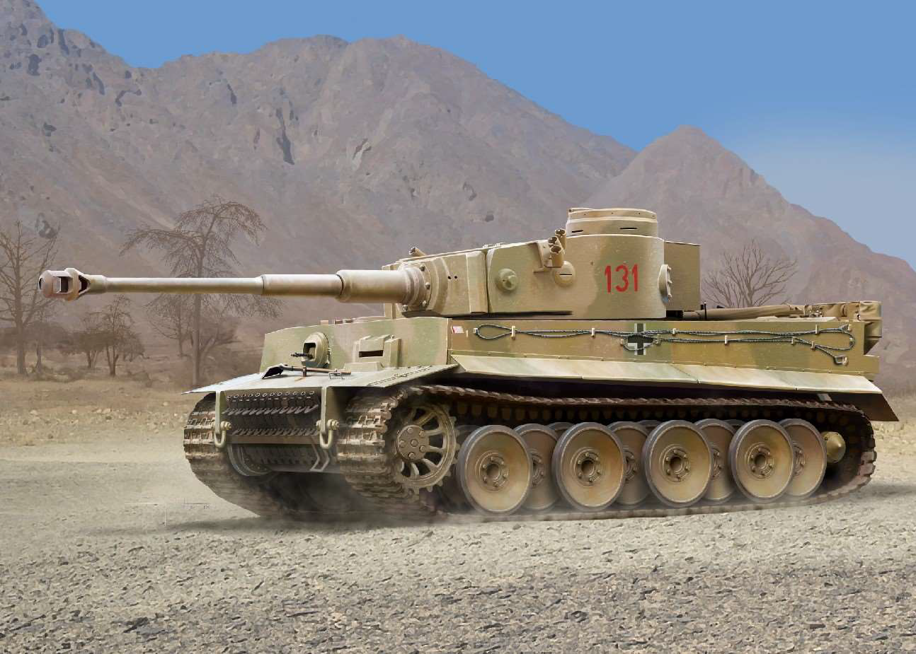 13422  техника и вооружение  German Tiger-I Ver. Early  (1:72)