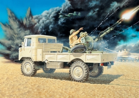 35132  техника и вооружение  Армейский грузовик с зенитной установкой (1:35)