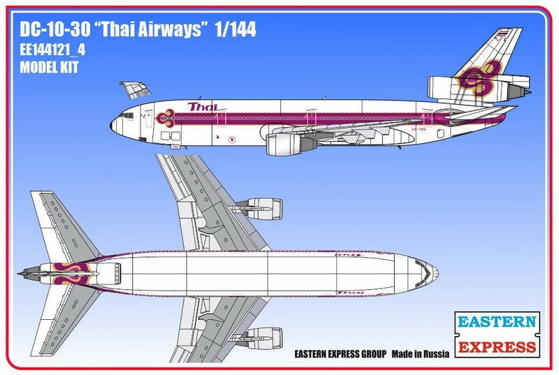 144121_4  авиация  DC-10-30 Thai Airways (1:144)