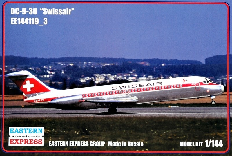 144119-3  авиация  DC-9-30 Swissar (1:144)