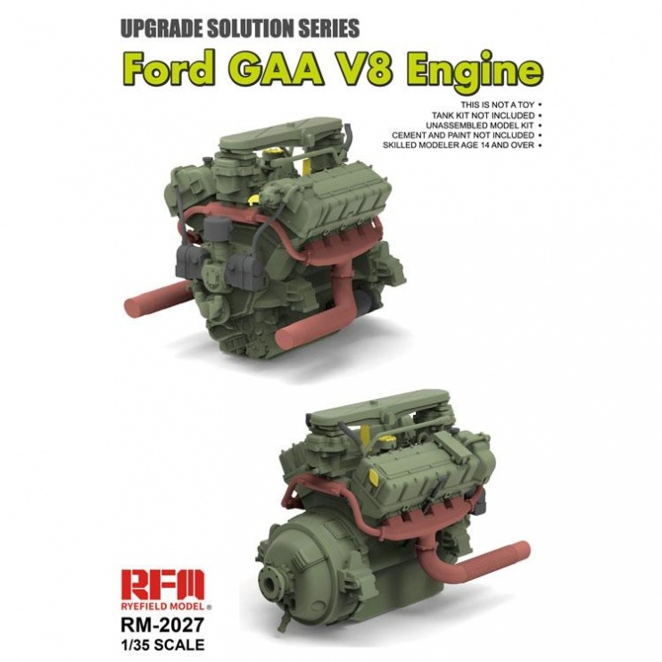 RM-2027  дополнения из пластика  Ford GAA V8 Engine  (1:35)