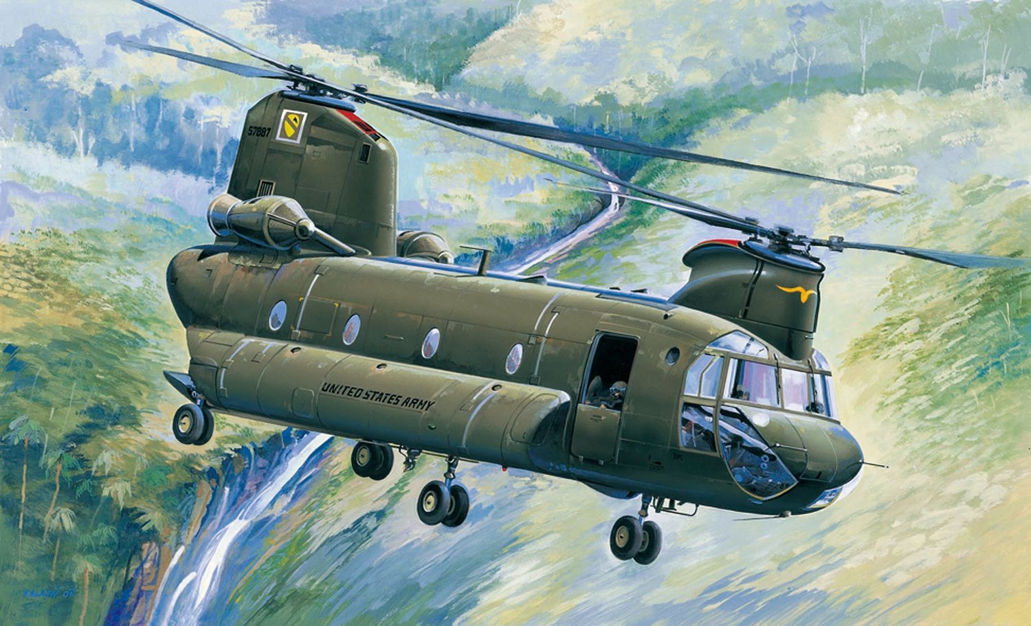 81772  авиация  CH-47A Chinook  (1:48)