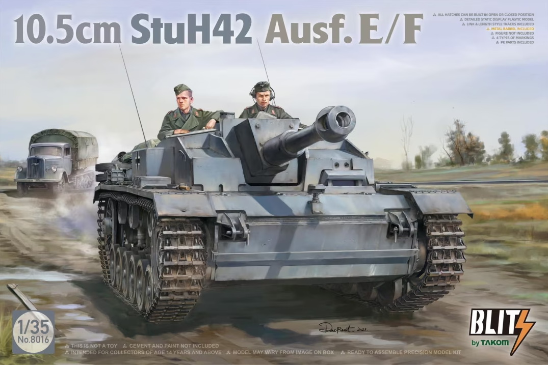 8016  техника и вооружение  10.5cm StuH42 Ausf. E/F  (1:35)