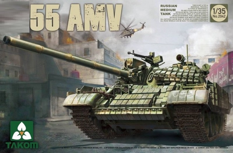 2042  техника и вооружение  Танк-55 AMV  (1:35)