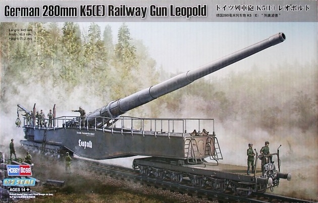 82903  техника и вооружение  пушка Germany 280mm Kanone 5 (E) Railway GUN Leopold  (1:72)