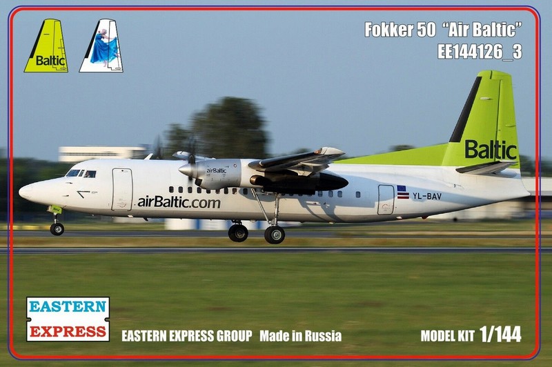 144126_3  авиация  Fokker F-50 Air Baltic (1:144)