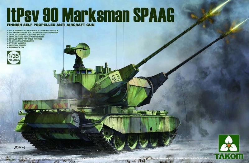 2043  техника и вооружение  ЗСУ  ItPsv 90 Marksman SPAAG  (1:35)