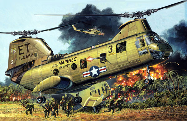 12210  авиация  CH-46A/D "U.S. Marines - Vietnam" (1:48)