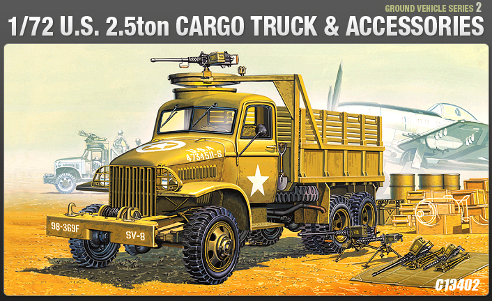 13402  техника и вооружение  US 2,5 ton Cargo Truck & Accessories (1:72)
