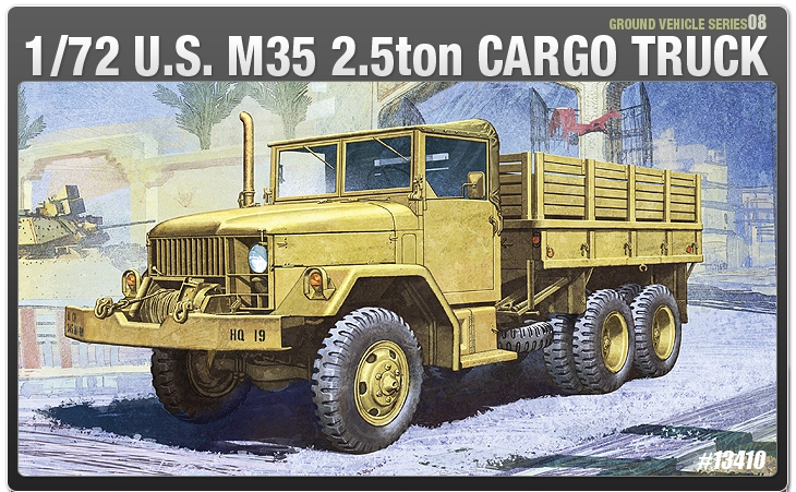 13410  техника и вооружение  U.S. M35 2.5ton Cargo Truck  (1:72)